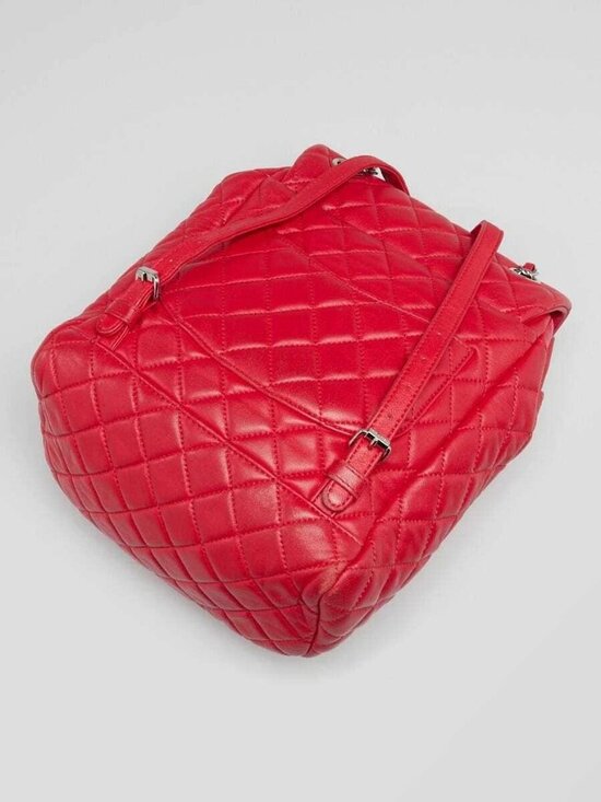 Chanel Red Quilted Lambskin Leather Small Urban Spirit Backpack Bag main image 7